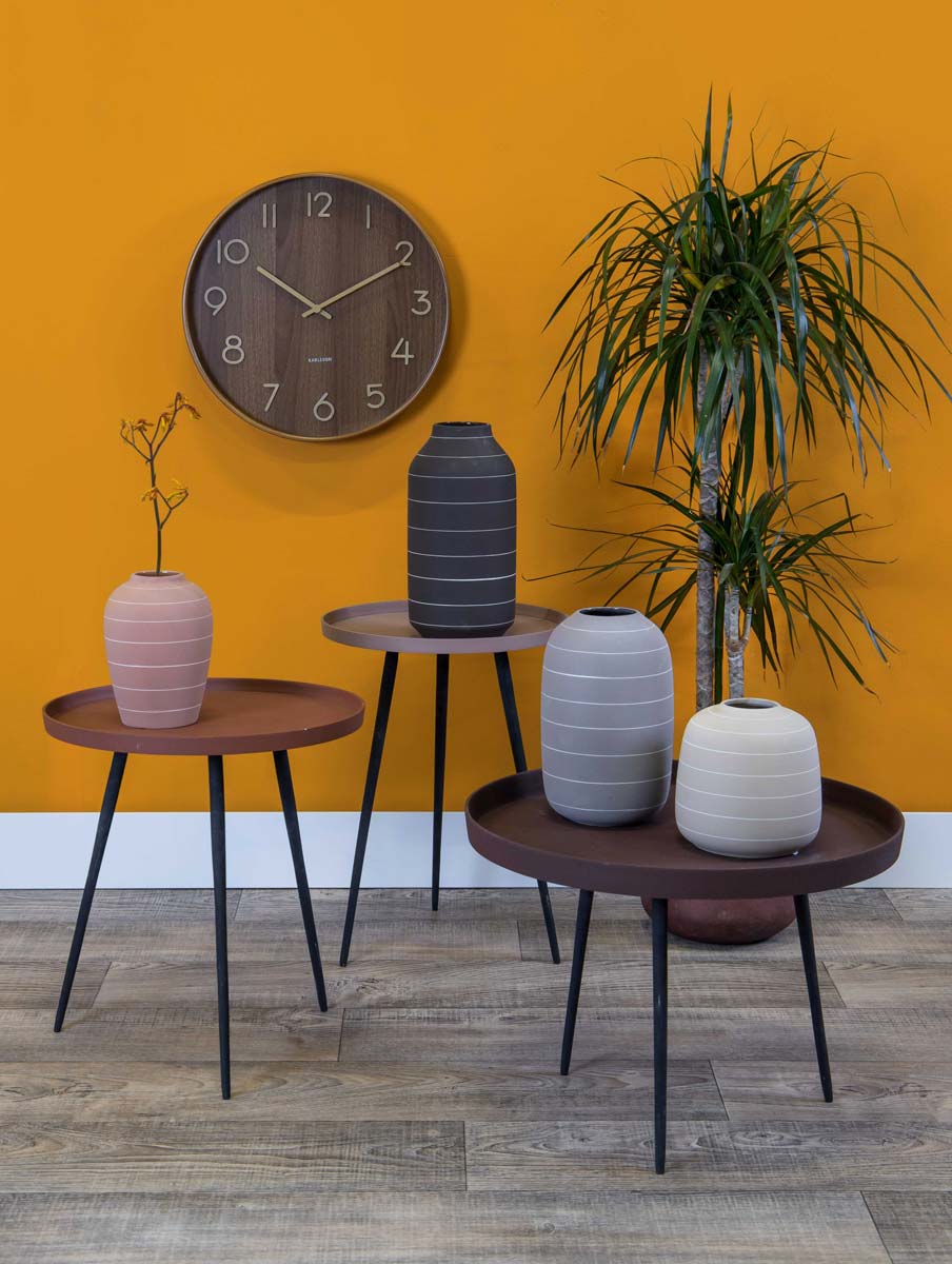Karlsson Wall Clock 40x40x4.5 cm Wood • Modern Design • Silent Quartz Movement