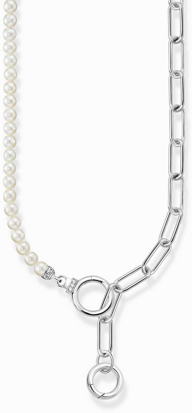 Collier aus Kette und Perlen mit zwei Verschlüssen - Thomas Sabo Modell: KE2193-167-14
