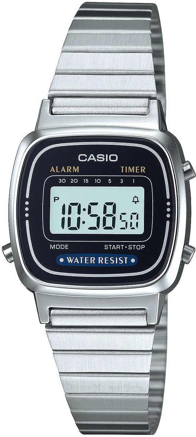 Casio Vintage LA670WEA-1EF Uhr • Digital • Edelstahlband