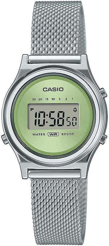 Casio Vintage LA700WEM-3AEF Uhr • Milanaise-Armband • Digitalanzeige