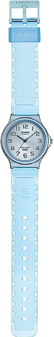 Casio MQ-24S-2BEF Uhr • Kultiges Retro-Design • Blaues Transparent-Finish