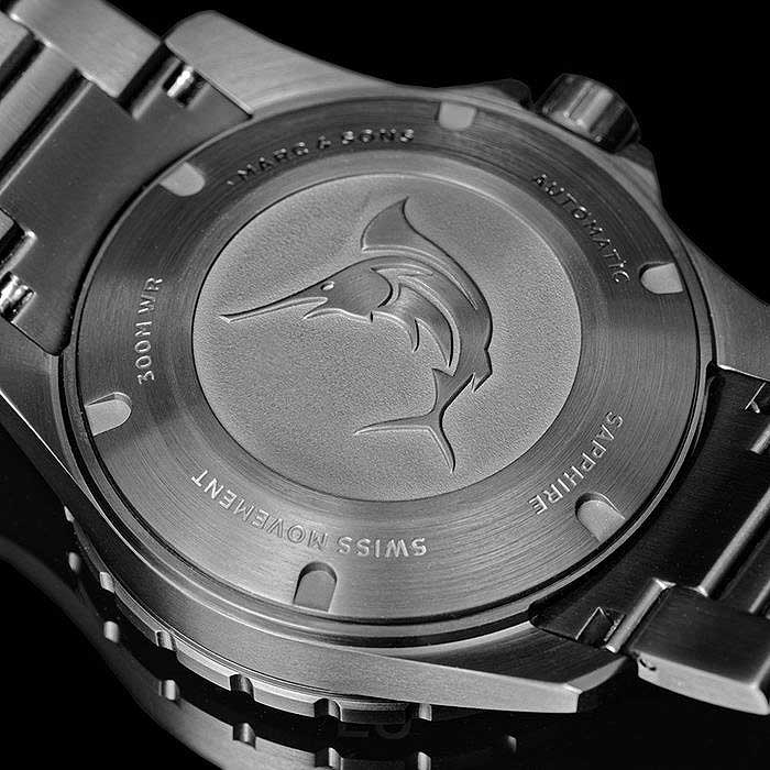 Silver Ceramic Taucheruhr - Marc and Sons Modell: MSD-050-08-S