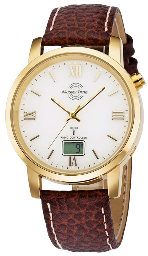 Master Time MT Basic MTGA-10298-13L Herren Uhr • Präzise Funktechnologie • Ewiger Kalender