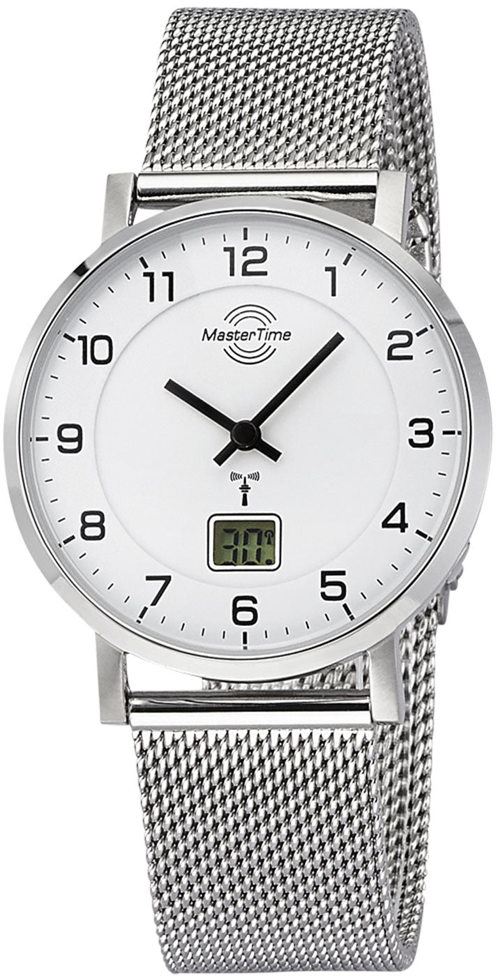 Master Time MTLS-10740-12M Damen Uhr • Funkwerk • Edelstahl