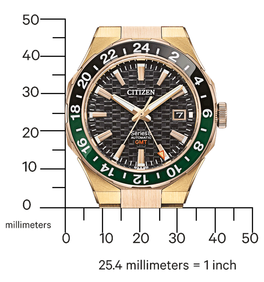 Citizen Series 8 NB6033-51E Uhr • GMT Automatik • Roségold-Finish