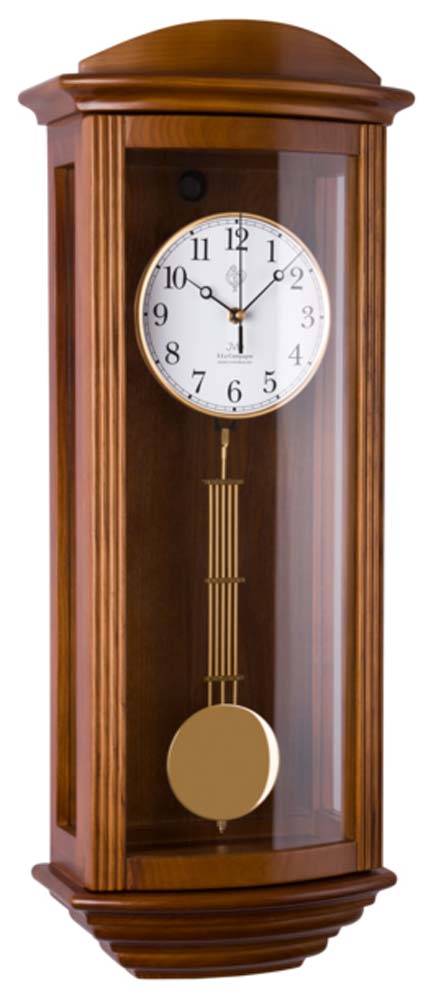 JVD Wanduhr 70x27,5x16,5 cm Holz, Glas • Funk • Westminster Schlagwerk