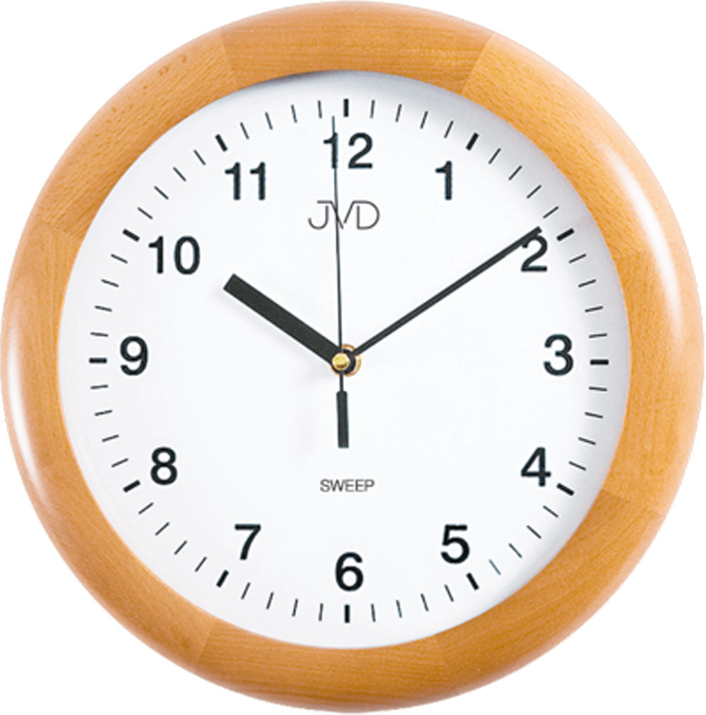JVD Wanduhr 29,5x29,5x5 cm Kunststoff • Geräuschloses Quarz-Uhrwerk • Zeitloses Design