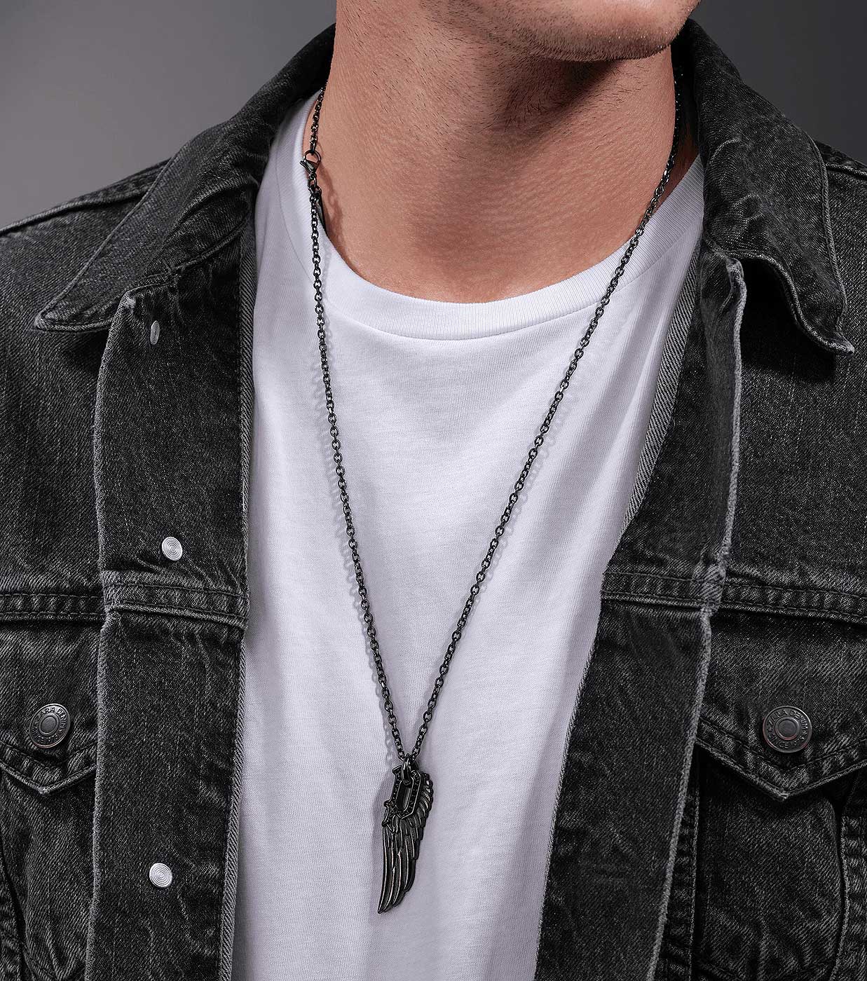 P-WING Halskette mit Flügel Anhänger - Police Modell: PEAGN0036102