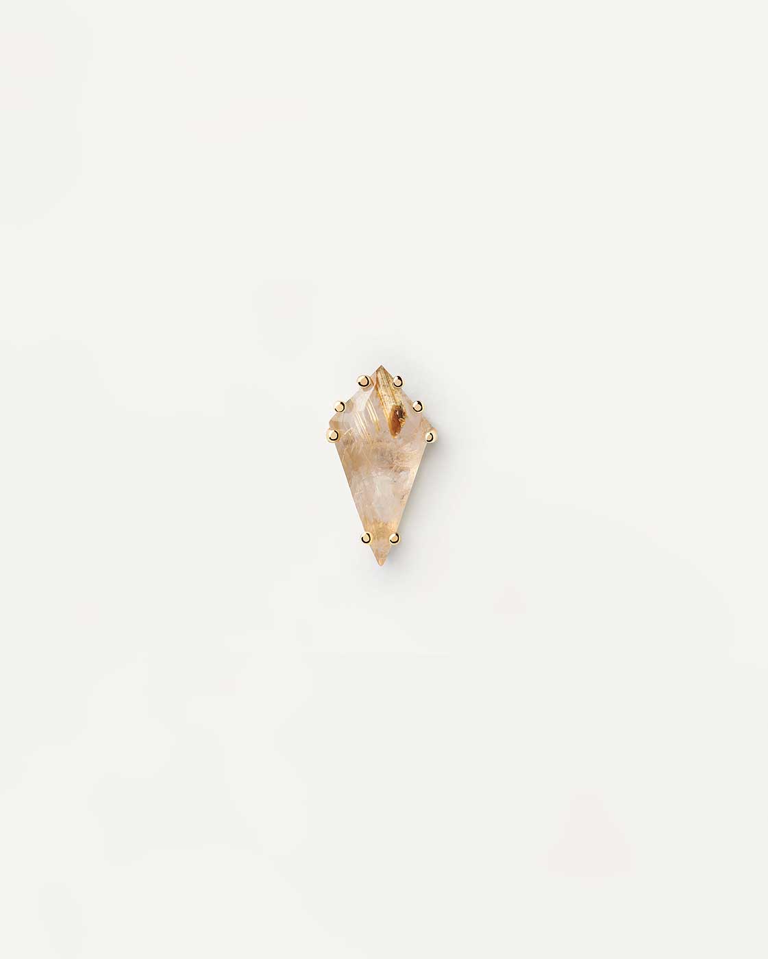 Akiro Einzel Ohrring mit Edelstein - 18K Goldplattierung