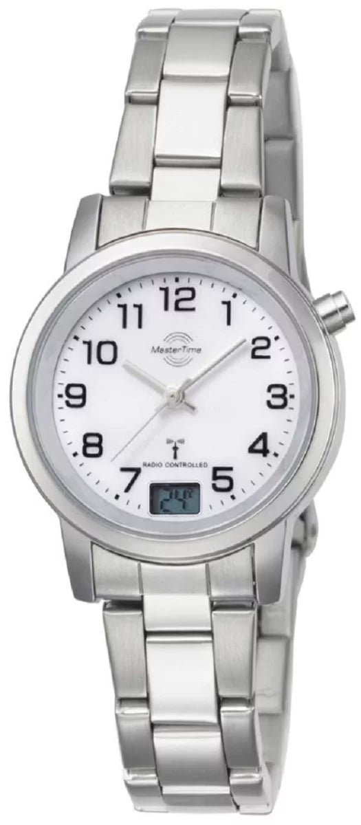 Master Time Basic MTLA-10301-12M Damen Uhr • Funkgesteuert • Ewiger Kalender