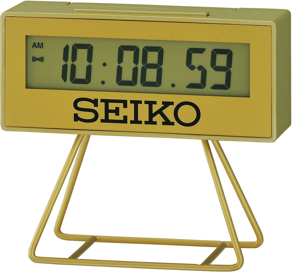 Seiko Modern Digital Wecker 10.4cm Resin Gold • Mit Snooze • Alarmfunktion