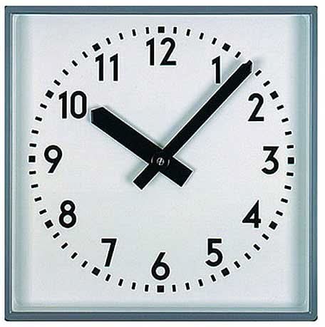 GER-Technik Wanduhr 80x80 cm Metall • Funk-Uhrwerk • Robustes Metallgehäuse