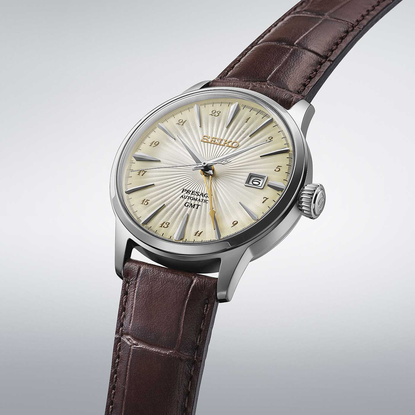 Seiko Presage SSK041J1 Uhr • Automatik GMT • Cocktail Time Acacia