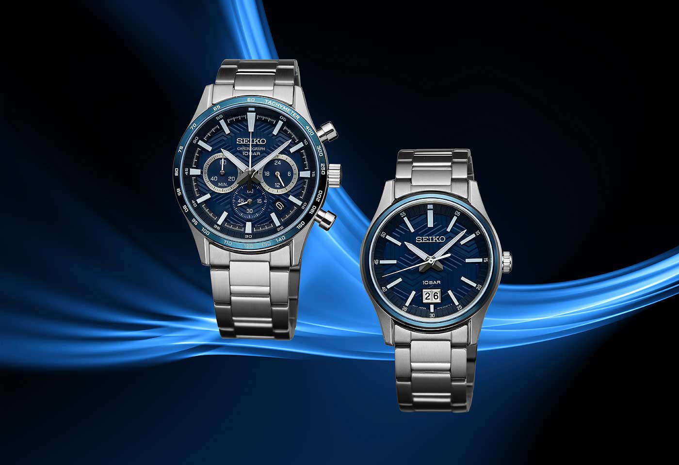 Seiko Essentials Collection SUR559P1 Herren Uhr • Saphirglas • Präzises Quarzwerk