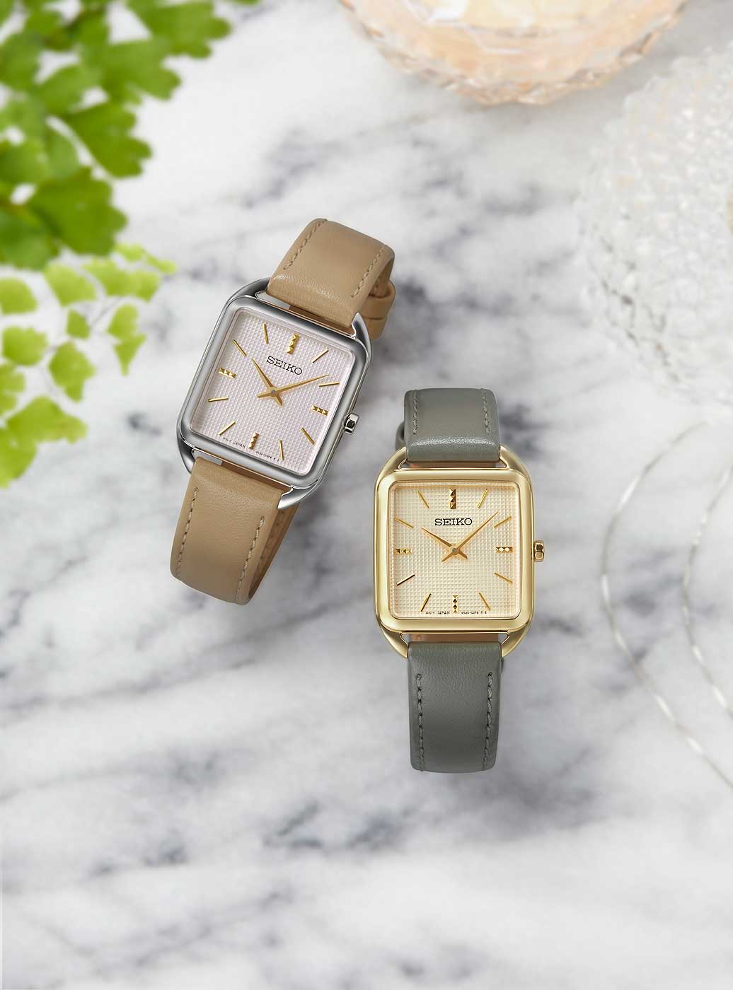 Seiko Essentials SWR090P1 Uhr • Gold-Optik • Klassik