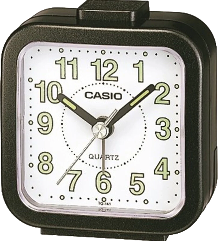 Casio Rectangular Analog Quartz Alarm Clock 6.4 cm x 6.7 cm x 3.4 cm Resin • With Neo-display • Reliable alarm