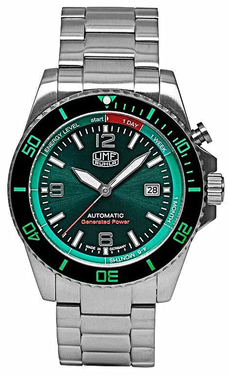 Herrenuhr silberfarben mit Edelstahlarmband – UMF-Ruhla Modell: 1072M-4