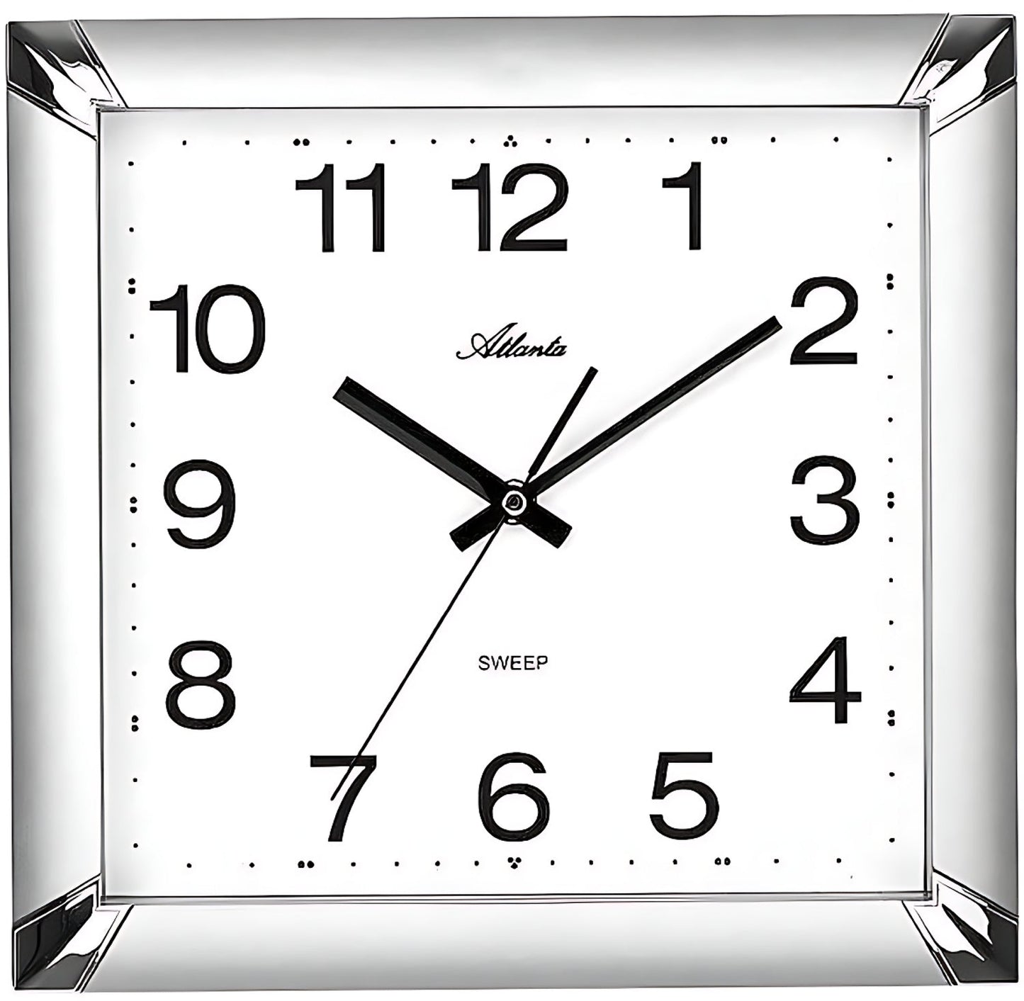 Atlanta Wanduhr 29x29 cm Kunststoff • Geräuschlos • Zeitloses Design