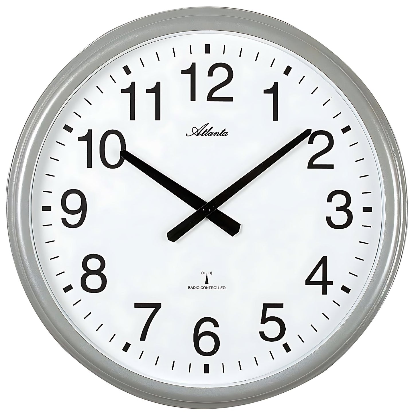 Atlanta Wanduhr 42,5 cm Ø Kunststoff • Präzise Funkzeit • Feuchtigkeits- & Wasserschutz