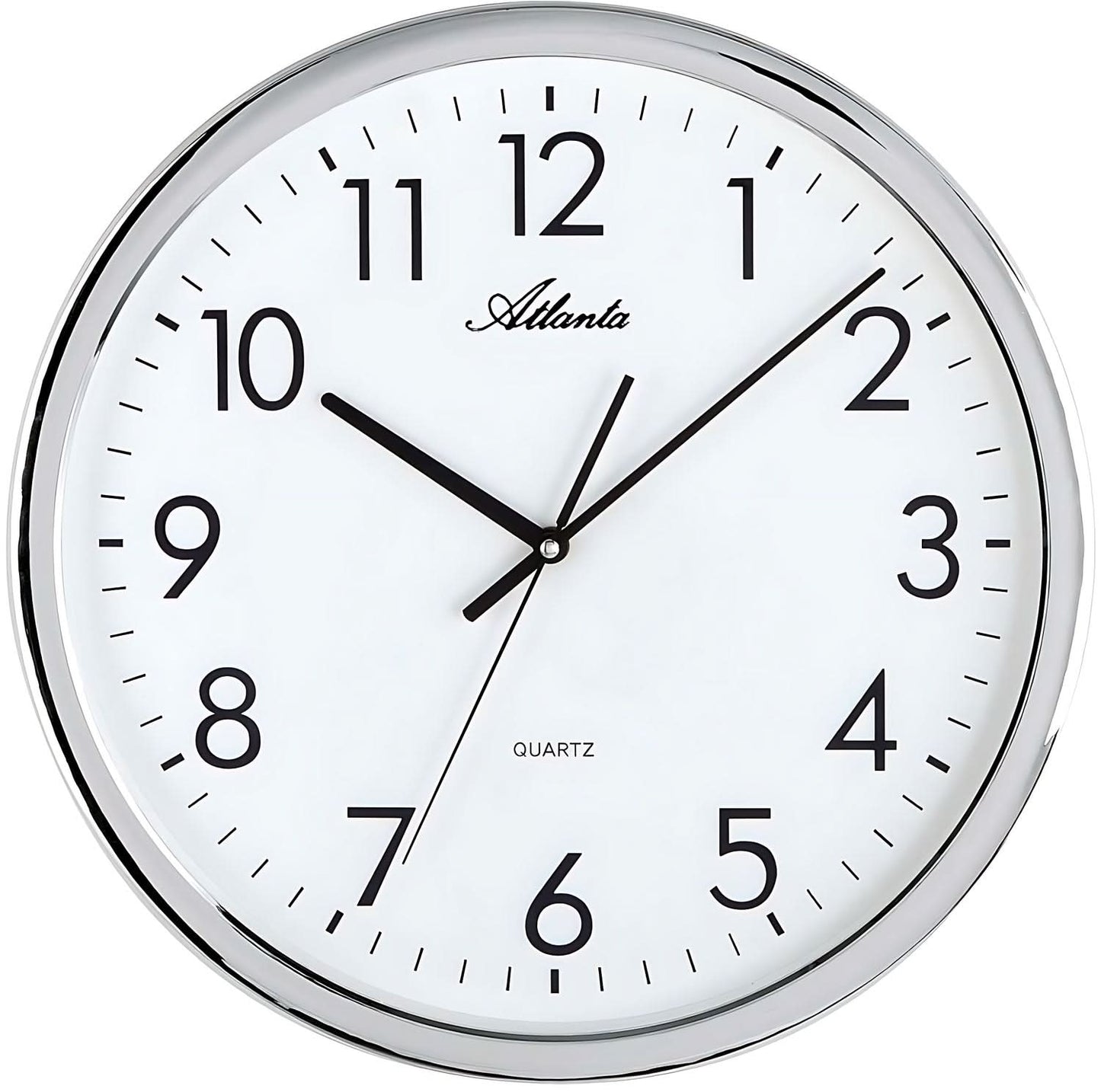 Atlanta Wanduhr 40 cm Ø Kunststoff • Geräuschlos • Modernes Design