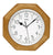 Wanduhr mit hölzernem Rahmen und weißem Zifferblatt, Mineralglasabdeckung