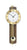 Wanduhr mit rundem Zifferblatt, Holzgehäuse und Pendel