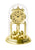 Goldene Standuhr mit Zifferblatt, römischen Zahlen und Pendelaufbau