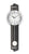 Funk-Wanduhr mit Pendelwerk, anthrazitfarbenes Gehäuse und silbernem Ziffernblatt