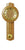 Wanduhr aus hellem Holz mit rundem Zifferblatt und Pendelgehäuse