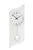 Moderne Wanduhr mit silbernem runden Ziffernblatt und Pendelwerk