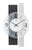 Wanduhr mit rundem Zifferblatt, schwarzen Zeigern und arabischen Zahlen, mit Schiefer-Optik.