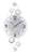 Wanduhr mit silbernen Dekorringen, weißem Zifferblatt und Quarzwerk