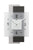 AMS W9243 Wanduhr Braun/Grau • Carbon-Applikation • Facettiertes Mineralglas