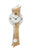 Wanduhr mit Holzpendel und rundem Zifferblatt, Mineralglas-Front