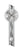 AMS Pendeluhr W7216 Wanduhr Silber • Quarz-Pendelwerk • Mineralglas