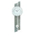 Wanduhr mit rundem Glaszifferblatt, Pendel und Steinsockel