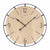 Sonoma-Wanduhr mit Holz-Zifferblatt, Metallring und schwarzen Zeigern, AMS-Logo