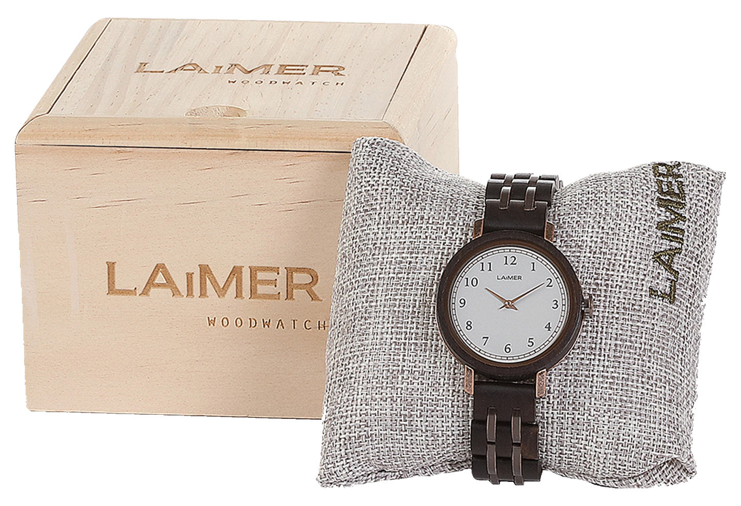 Laimer Emma 0090 Damen Uhr • Nachhaltiges Sandelholz • Ultraleicht