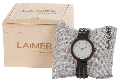 Laimer Emma 0090 Damen Uhr • Nachhaltiges Sandelholz • Ultraleicht