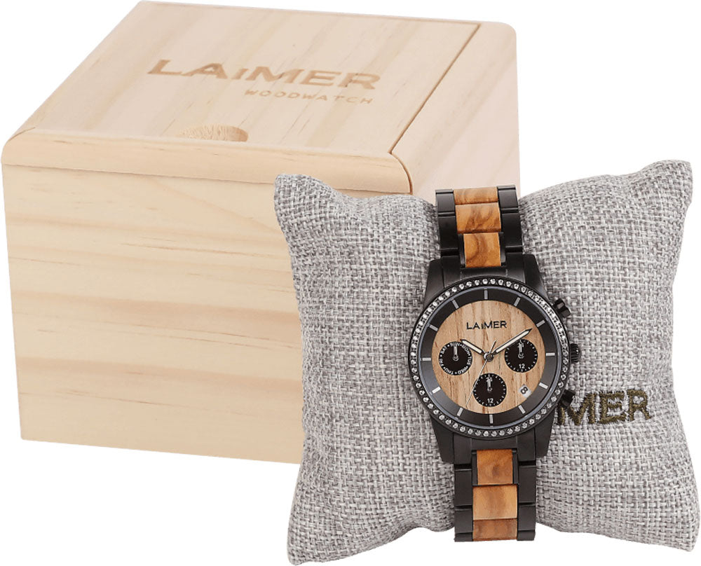 Laimer LAIMER-135 Damen Uhr • Leichtes Holz-Design • Präzises Quarzwerk