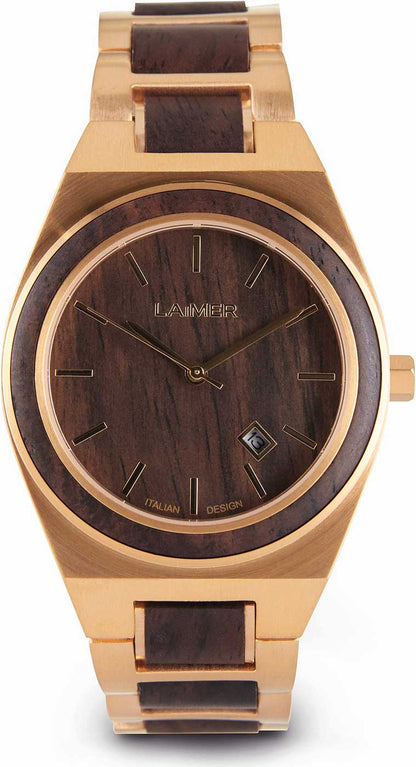 Laimer Colin 0149 Herren Uhr • Leadholz & Edelstahl • Datum