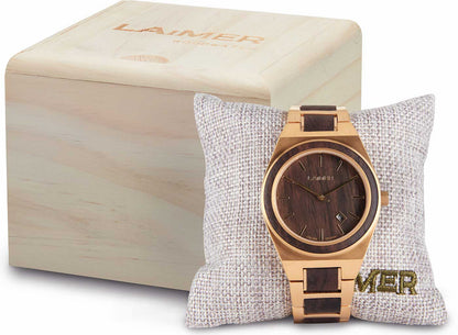 Laimer Colin 0149 Herren Uhr • Leadholz & Edelstahl • Datum