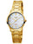 Damenuhr mit goldfarbenem Titanarmband, rundem Zifferblatt, Solar, Indexe