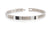 Titanarmband mit polierten Gliedern und Steckverschluss, silberfarben
