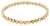 Goldfarbenes Gliederarmband mit runden Plättchen und kleinem funkelnden Stein