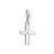 Kreuz-Anhänger aus 925 Sterlingsilber mit kleinem Stein im Kreuz