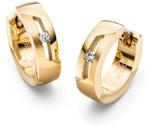 Kreolen aus Titan mit 2 Brillanten - Boccia Jewelry Modell: 05045-05