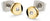 Ohrstecker aus Titan mit rundem Goldton-Design und kleinem Brillant im Zentrum