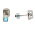 Ohrstecker Titan blauer Swarovski Stein Boccia Jewelry Modell 05095-03