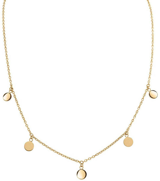 Halskette mit 5 Plättchen Anhängern - Boccia Jewelry Modell: 08064-02